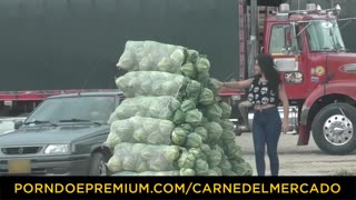 Carne del Mercado rocks with tattooed Colombian brunette's wild rough threesome pounding! 🔥🍑💦