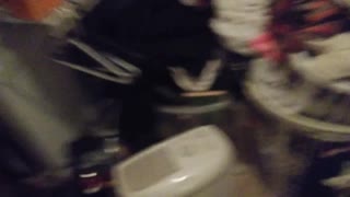 Hey watch me gag on cock in the laundry room