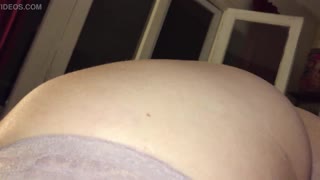 French Amateur Doggy Fuck in Satin Lingerie Clothed Rimjob Blowjob