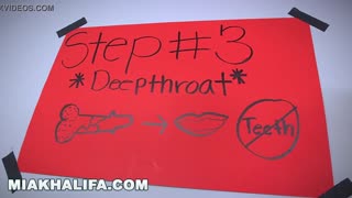 mia khalifa shows arab student proper blowjob techniques