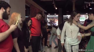 have you seen this anal slut getting gangbanged in public?