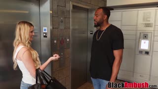 inked blonde Holly slurps then rides massive BBC cowgirl style