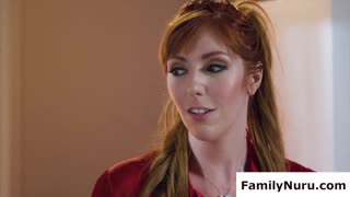 Lesbian trio starts with erotic massage and dives into wet pussy rubbing and eating