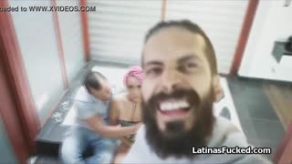 Pink-haired Latina Amateur Devours Cock in Steamy Session