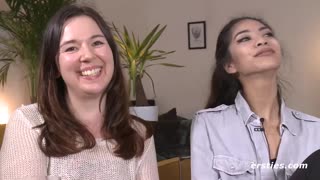 Two German girls with two dildos in one shoot