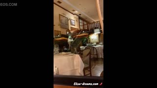 Milf flashes pussy boobs butt in public Spain trip day 2