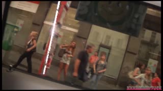 married guy fucks redhead while driving around the city
