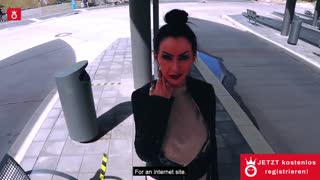 Sidney Dark goth milf big tits endure rough outdoor pounding