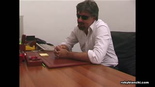 Italian amateur couple on the desk
