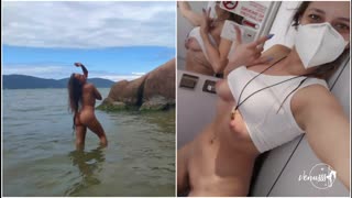 Modelka Venusss dochodzi mocno w samolocie w solo vlogu