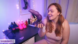 shannon huxley bad dragon creampie review with massive dildo