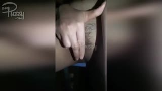Horny Asian amateur girlfriend rubs her pussy and pisses 😍💦
