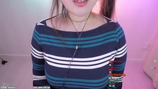 asmr streamer sways her massive tits close