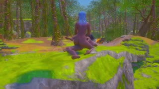 Rough lesbian blacks fisting and squirting in hardcore animated sex