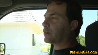 Amateur Teen 18+ Aj Estrada Rides Massive Mature Cock Outdoors