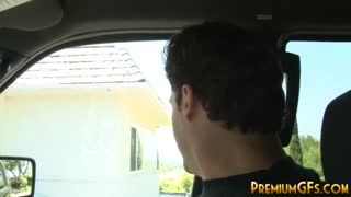 Amateur Teen 18+ Aj Estrada Rides Massive Mature Cock Outdoors