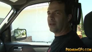 Amateur Teen 18+ Aj Estrada Rides Massive Mature Cock Outdoors