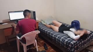 My Friend In Uniform Arrives And I Ask Her To Search Under The Bed Where Her Dress Allows Me To Feel The Explicit Pleasure Of Fucking Her Ass Deeply Until I Fill Her With Cum Just Before Anyone Comes