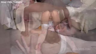 Black Cock Balls Deep in Anastasia's Ass - Gape Lick Gag Cum Swallow!