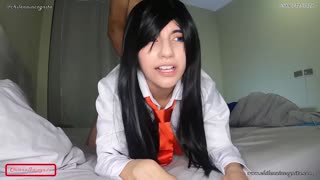 Blue-eyed Russian in skirt rides big cock cowgirl style for amateur debut on cam 😏📹