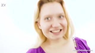 pregnant blonde goes wild as her pussy gets stuffed full