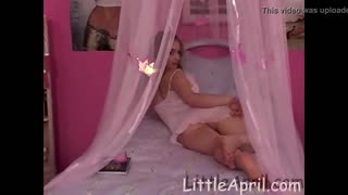 Little April's Petite 18+ Body in Lingerie Teasing Nipples and Vagina
