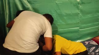 Relajándonos mientras dos tipos se unen a la modelo de bikini caliente Shathi Khatun, con Hanif, Shapan Pramanik y Rumpa Akter en un apasionado cuarteto