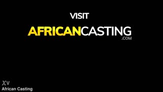 big tits ebony babe drains agent's thick white cock dry