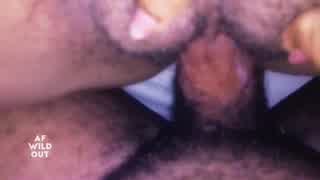 squirting pussy takes big black dick doggystyle