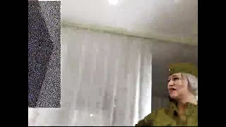 sexy bbw milf in military uniform shoves pistol in pussy masturbates and squirts wildly