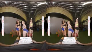 Gym Trio Blondes Ride Your Big Dick Bubble Butts VR