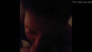 amateur wife shocks with sloppy deepthroat blowjob on hubby's cock