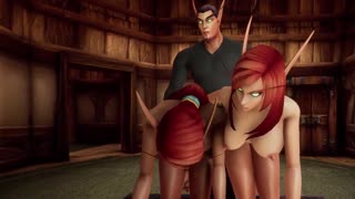 A night of elven group sex
