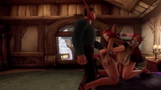 A night of elven group sex