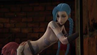 Hei, vezi Jinx și Vi din Arcane în scissoring lesbian sălbatic