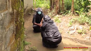 leaked footage of two ebony amateurs getting rough in the bush