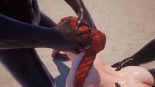 سييرينيا تتحمل ثلاثي interracial خام مزدوج وشوي