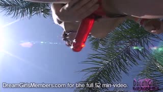 I enjoyed poolside threesome with college girls using toys and strapon