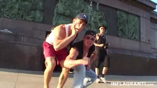 Amateur bitches had outdoor sex in high heels