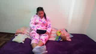 She catches me watching her masturbate then begs to suck out every drop and swallow