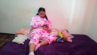 She catches me watching her masturbate then begs to suck out every drop and swallow