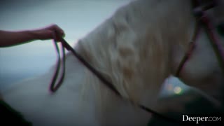 Kenna rides cowgirl deeper in cum swapping threesome with Anna Claire