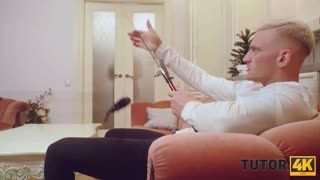 Tutor4K. Зріла вчителька дражнить сексом хлопців на бажання