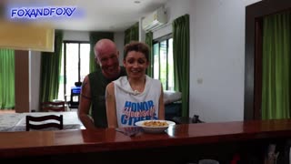 Almost caught surprise anal creampie during risky ass fuck nearby