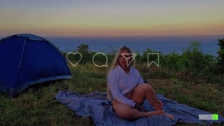 Боже мой, реална аматьорска двойка рискува да се чука на открито в лагер!