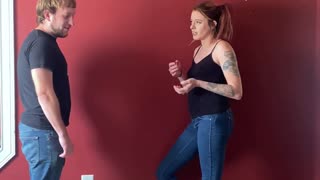 The bounty hunter tricked babyybutt into handcuffs for her first anal creampie, collecting his hardcore booty to keep her out of jail