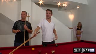 insane sloppy threesome explodes on snooker table!!