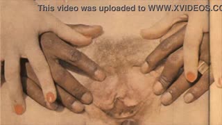 Vintage interracial threesome with blowjobs anal and big black cock cumshot