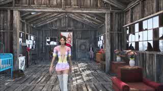 สาวผมน้ำตาลเล่น Fallout 4 เซ็กซี่สุดร่านที่บ้าน