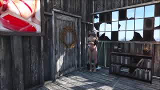 Bruneta uranja u vruću Fallout 4 igru kod kuće